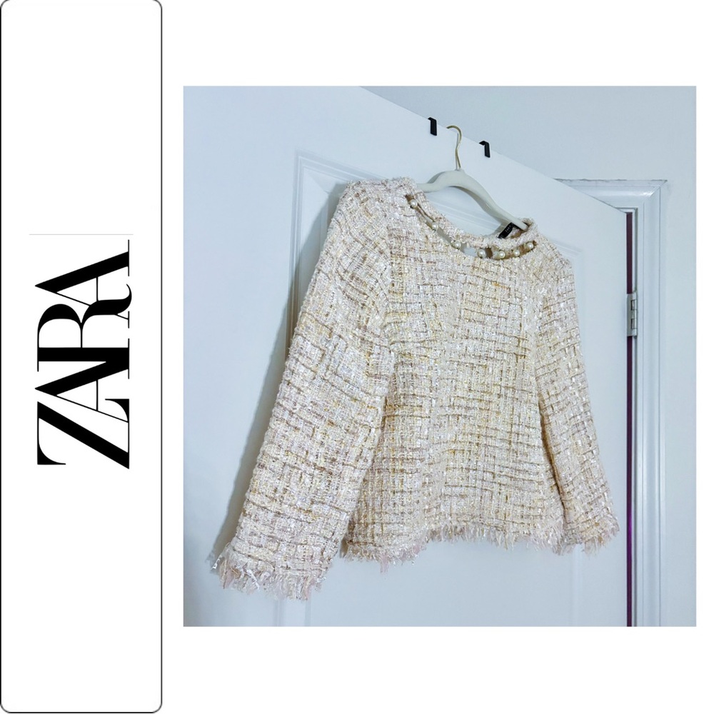 Zara Basic Collection Cream Knit Sweater